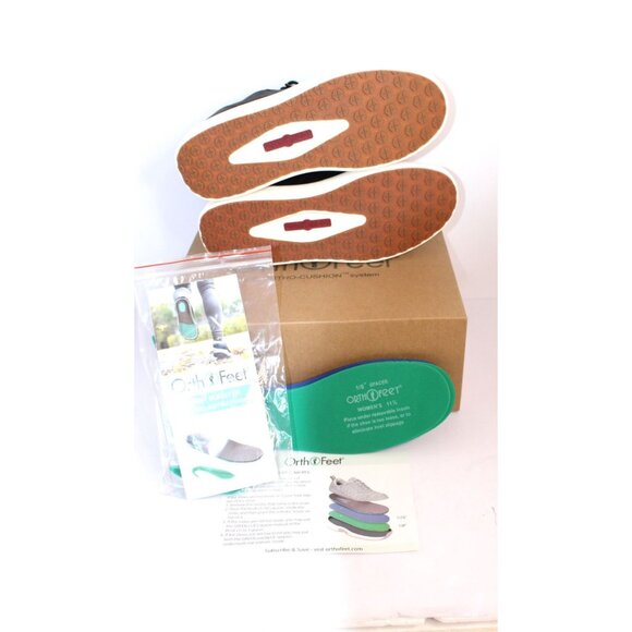 Orthofeet Wander Sneakers Women's 11.5 Black Arche Booster Casual 81105 NWB - Picture 7 of 11